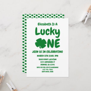 Invitation Lucky One St Patrick's Day 1er anniversaire