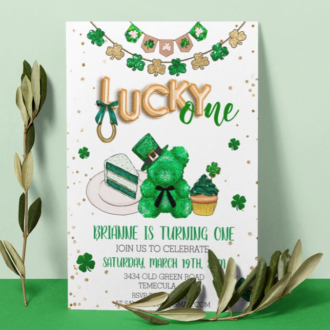Invitation Lucky One St. Patrick's day Birthday Baby Party (Créateur téléchargé)