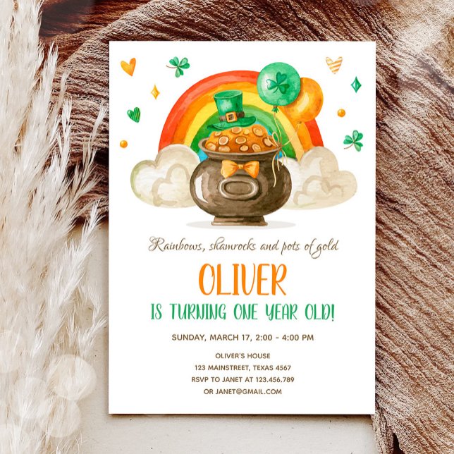 Invitation Lucky One St. Patrick's Day Boy First Birthday Inv (Créateur téléchargé)