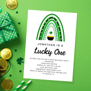 Invitation Lucky One St. Patrick's Day First Birthday Party