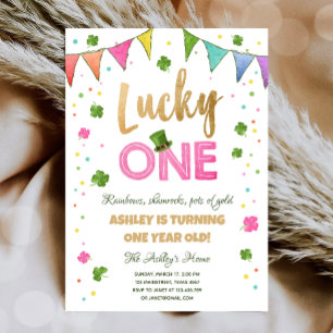 Invitation Lucky One St. Patrick's Day Girl First Birthday