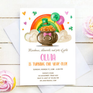 Invitation Lucky One St. Patrick's Day Girl First Birthday