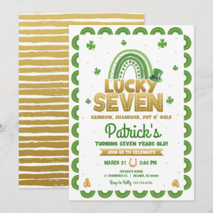 Invitation Lucky Seven Saint-Patrick 7e Anniversaire