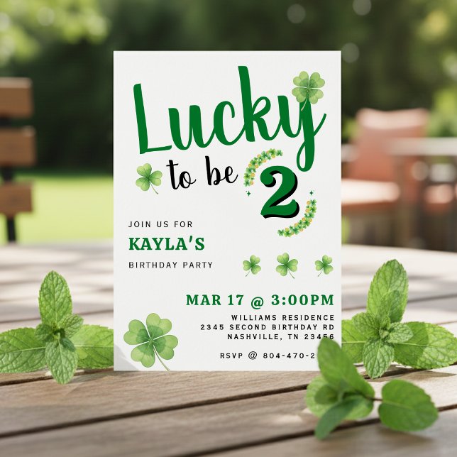 Invitation Lucky to be St Patrick's Day Kids Birthday Party (Créateur téléchargé)
