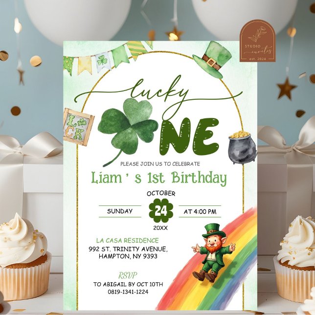 Invitation Lucky Un St patrick Anniversaire (Créateur téléchargé)
