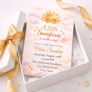 Invitation Lueur d'arc-en-ciel Bébé Soleil Style