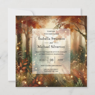 Invitation Lueur d'automne dans le mariage de la forêt enchan