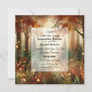 Invitation Lueur d'automne dans le mariage de la forêt enchan