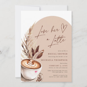 Invitation Lui offrir un latte Fête de mariage autour du café