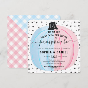 Invitation Lui ou elle Petite Citrouille Sexe Révéler Hallowe