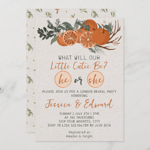 Invitation Lui ou Elle Petite Cutie Citrus Orange Genre Revel