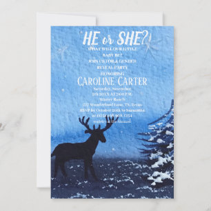 Invitation Lui ou elle Snowflake Winter Wonderland Baby showe
