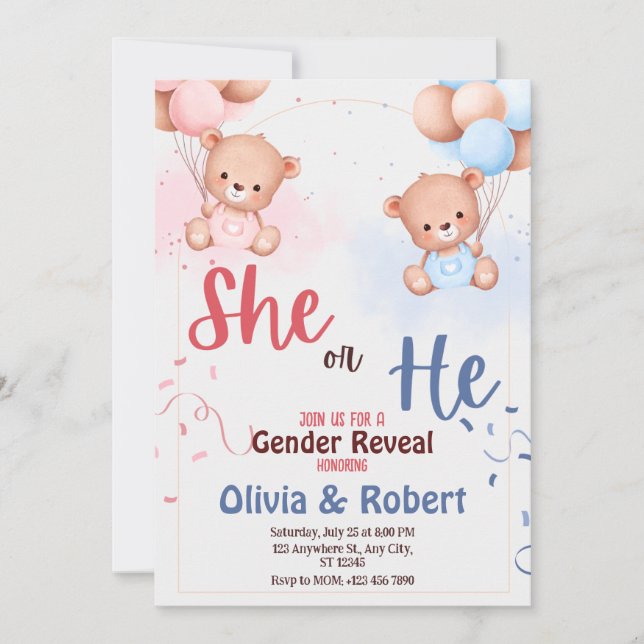 Invitation Lui ou Elle ? Une éblouissante aquarelle de la rév (Devant)