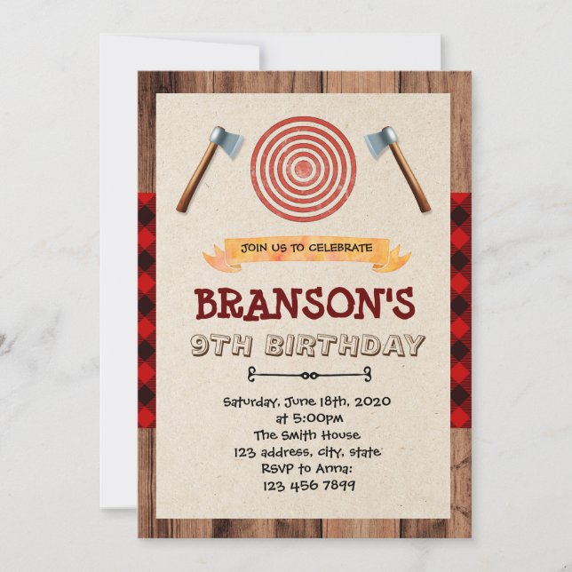 INVITATION LUMBERJACK (Devant)