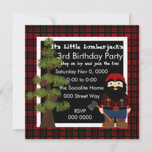 Invitation Lumberjack Gnome