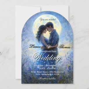 Invitation Lumière de la lune Mariage Celestin Love Thème Cie