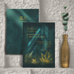 Invitation Lumière de la Lune Mariage Emerald Green ID881<br><div class="desc">Cette collection de mariages passionnants présente des effets d'éclairage intrigants, un feuillage doré et utilise une police manuscrite pour ajouter une touche moderne. Le faire-part de mariage ici a tout ce qui précède avec un agencement frappant qui le distingue de la foule. Ajoutez les détails de votre événement à l'aide...</div>