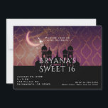 Invitation Lumière de Lune Arabian Nights Marocain Sweet 16<br><div class="desc">. Personnaliser pour tout événement.</div>