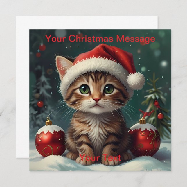 Invitation Lumière de Noël enchantée (Devant / Derrière)