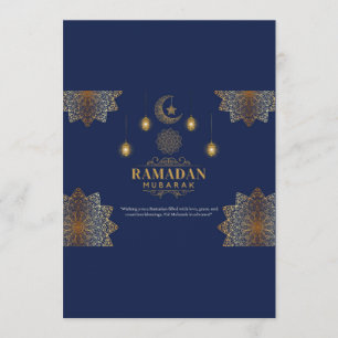 Invitation Lumière élégante de lanterne, voeux de Ramadan