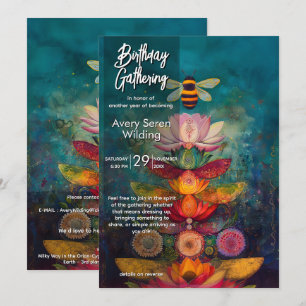 Invitation Lumière rassemblée Conception d'abeille