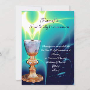 Invitation LUMIÈRE SPIRITUELLE 1ère Communion sainte / Christ