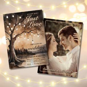 Invitation Lumières À Chaînes Sur Le Mariage campagnard Roman