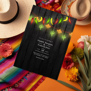 Invitation Lumières de Chaîne de Fête Cinco de Mayo Mariage F