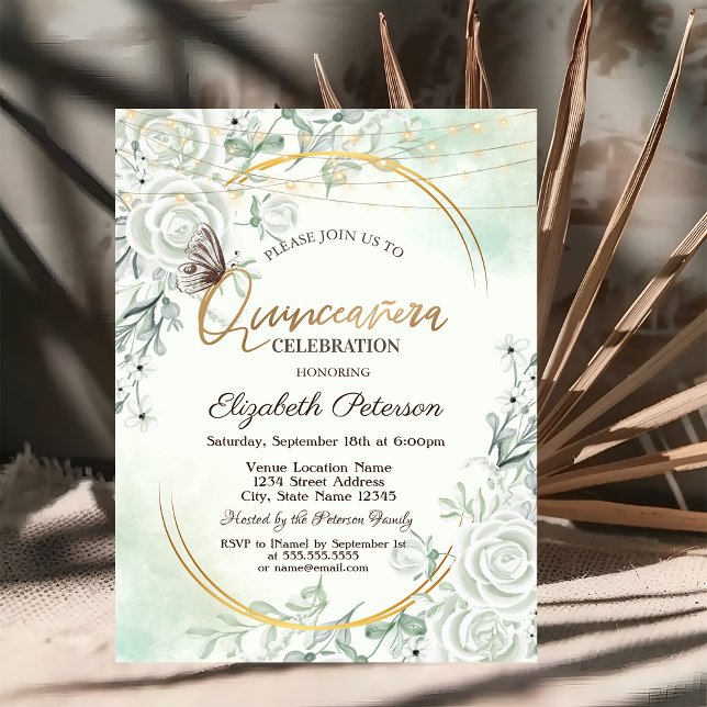 Invitation Lumières de chaîne de papillon de scintillement de (Créateur téléchargé)