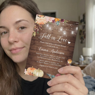 Invitation Lumières de chaîne florales Tombez amoureux Shower
