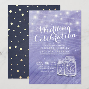 Invitation Lumières de chaînes de caractères Mason wedding sh