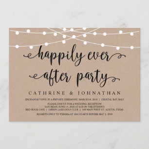 Invitation Lumières de ferme rustiques en guirpe, mariage kra