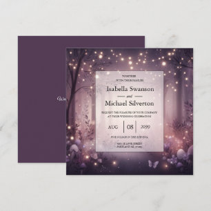 Invitation Lumières de la fée dans le Mariage de la lueur des