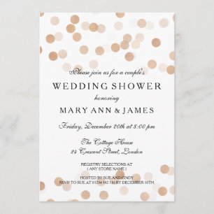 Invitation Lumières de la Parties scintillant de cuivre Weddi