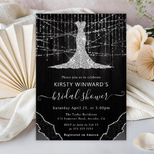 Invitation Lumières de mariage "Diamond Dress" et guirlande à