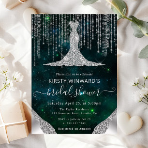 Invitation Lumières de mariage "Diamond Dress" et guirlandes 