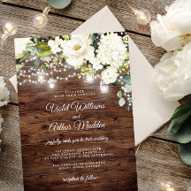 Lumières de mariage florales rustiques en guirland