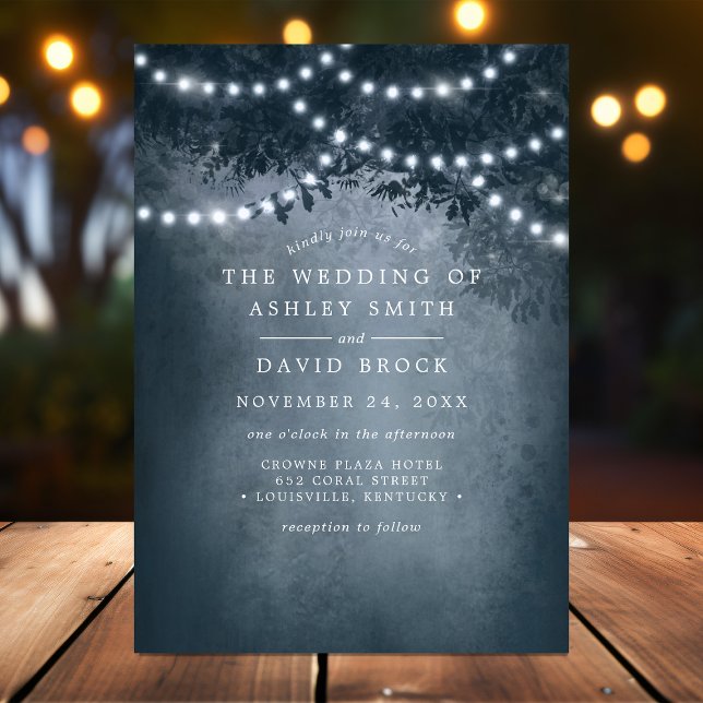 Invitation Lumières de Noël Rustiques pour Arbres de la Forêt (Créateur téléchargé)