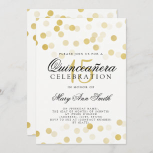 Invitation Lumières de parties scintillantes de feuille d'or