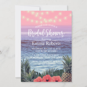 Invitation Lumières de plage tropicale pour mariage
