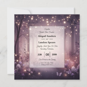 Invitation Lumières féériques dans un mariage avec bois clair