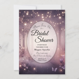 Invitation Lumières Féeriques dans une Douche de Mariée sous