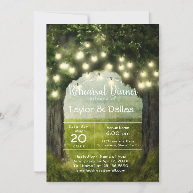 Invitation Lumières féériques | Mousse | Répétition rustique  (Devant)