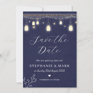 Invitation Lumières féériques pour la date de mariage, mariag