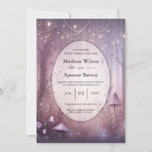Invitation Lumières Magiques de Fée de Lavande pour Mariage