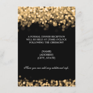 Invitation Lumières Or De La Réception De Mariage
