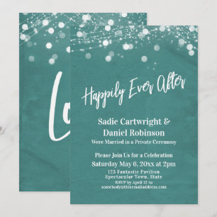 Invitation Lumières Réception Texturellement Heureuse Pour To