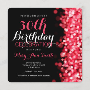 Invitation Lumières rouges pour le 30e anniversaire de la fêt