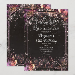Invitation Lumières scintillantes pailletées glamour pour Qui