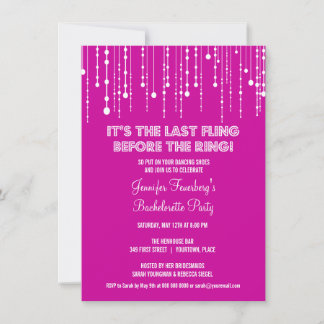 Invitation Lumières suspendues Bachelorette